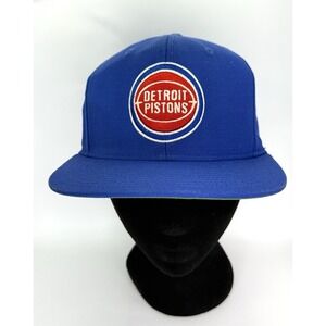 Mitchell & Ness Detroit Pistons Snapback Hat Blue Hardwood Classics NBA Cap OSFA